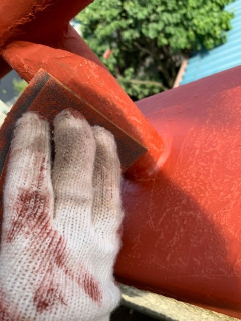 錆止め後のケレン